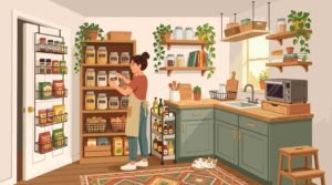 How to create pantry space in small kitchen on a budget