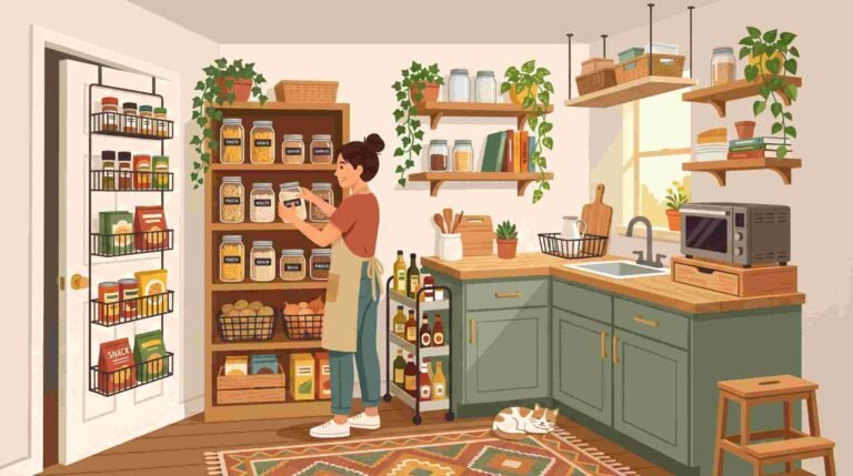 How to create pantry space in small kitchen on a budget